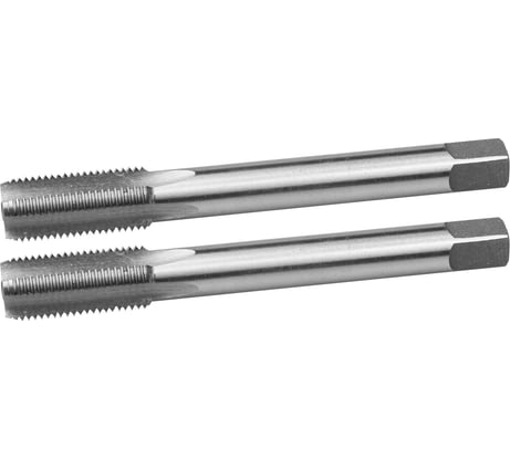 Метчики, машинно-ручные, комплектные для нарезания метрической резьбы с мелким шагом, М10 x 1,0, 2шт Зубр ПРОФЕССИОНАЛ 4-28007-10-1.0-H2_z01