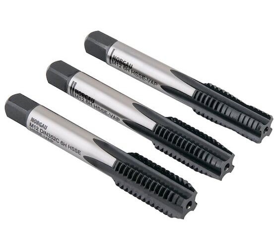 Комплект ручных метчиков NORGAU DIN 352 HSSE M 2,5 VAP 013006110