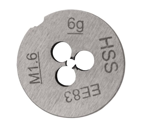 Плашка круглая NORGAU DIN223B HSS M 1,6 013701050