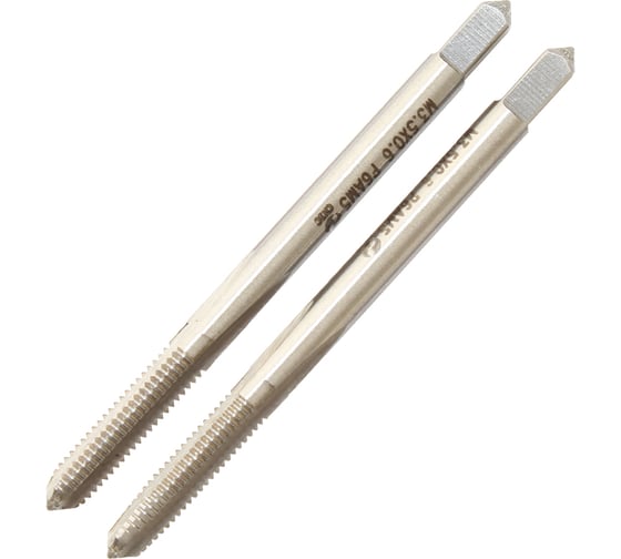 Метчик CNIC М 3,5 0,6 м/р.Р6АМ5 набор из 2-х шт. для глухих и сквозных отверстий 76592