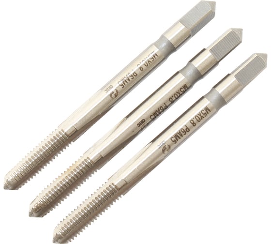 Метчик CNIC М 5,0 0,8 м/р.Р6АМ5 набор из 3-х шт. для глухих и сквозных отверстий 76597