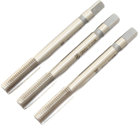 Метчик CNIC М 8,0х1,0 м/р.Р6АМ5 набор из 3-х шт. для глухих и сквозных отверстий 76607