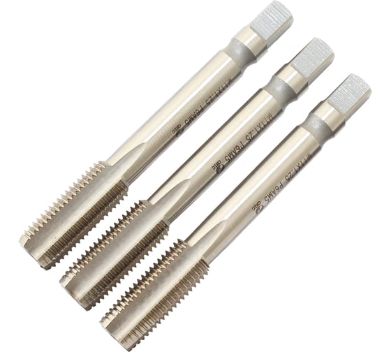 Метчик CNIC М11,0 х 1,25 м/р.Р6АМ5 набор из 3-х шт. для глухих и сквозных отверстий 76612 1