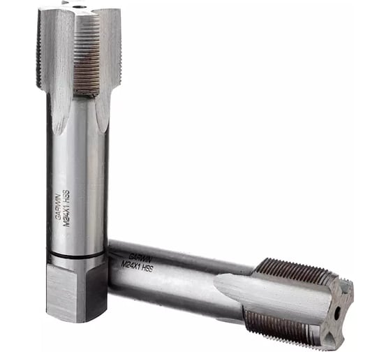 Метчики ручные GARWIN Mf24x1.0, DIN 2181, HSS, 6H, комплект из 2 штук GM-TF240100