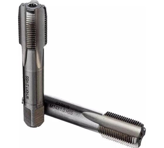 Метчики ручные GARWIN Mf14x1.0, DIN 2181, HSS, 6H, комплект из 2 штук GM-TF140100