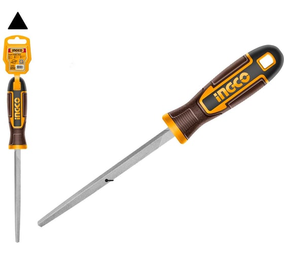 Напильник трехгранный по металлу INGCO INDUSTRIAL 200 мм HSTF088