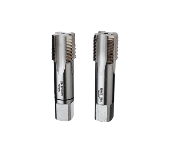 Метчики ручные GARWIN Mf22x1.25, DIN 2181, HSS, 6H, комплект из 2 штук GM-TF220125 1