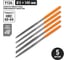 Набор надфилей (напильников) TDM ELECTRIC 5 штук, Ø3 мм, длина 140 мм, пластиковая рукоятка, серия "Рубин" SQ1026-0301 9