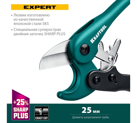 Высокоскоростной труборез по пластиковым трубам KRAFTOOL Expert-25 до 25 мм 23381-25_z01
