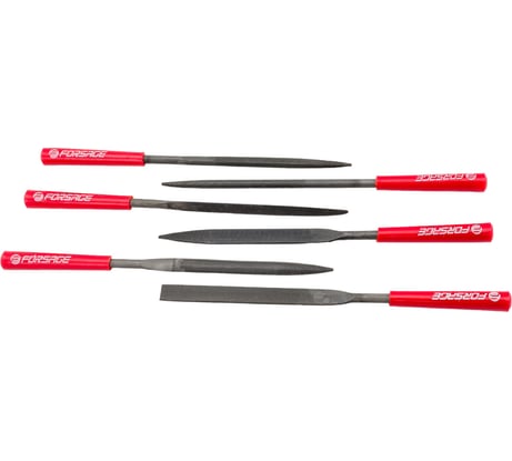 Набор разнопрофильных надфилей Forsage 6 предметов (L-180 мм, d5 мм), в блистере F-6162(50152)