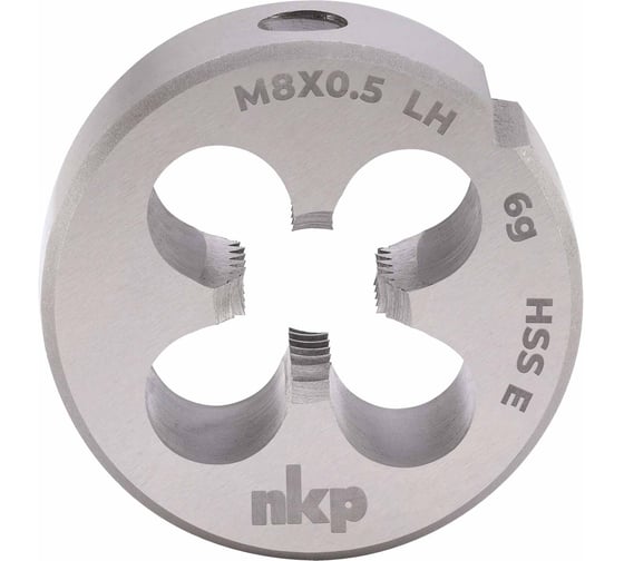 Плашка NKP левая М8 шаг 0.5мм DINEN22568 HSSE 6g 25х9мм 294083N