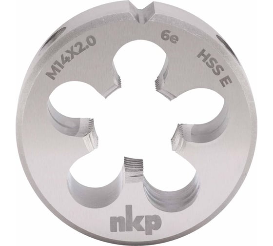 Плашка NKP М14 шаг 2.0мм DINEN22568 HSSE 6e 38х14мм 289140N