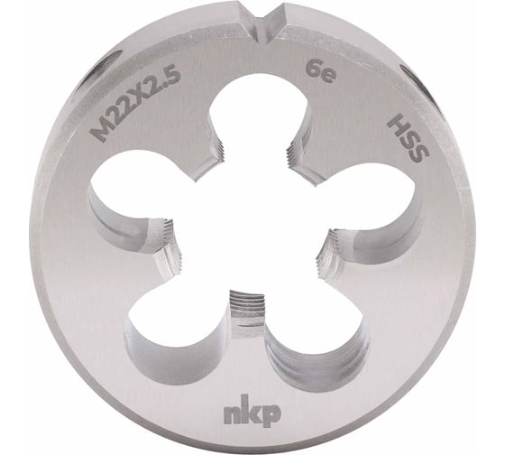 Плашка NKP М22 шаг 2.5мм DINEN22568 HSS 6e 55х22мм 239220N