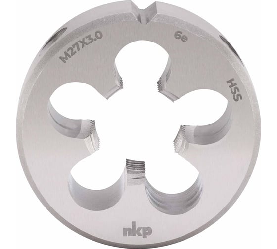 Плашка NKP М27 шаг 3.0мм DINEN22568 HSS 6e 65х25мм 239270N