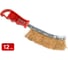 Щетка ручная латунная SAMGRUPP по металлу с пластиковой ручкой (12 шт) SAMC-094020001-12 1