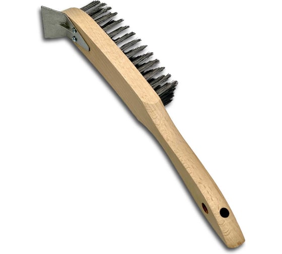 Щетка ручная с шабером Lessmann 290*45*130мм, 6-ти рядная, 0,35мм (KRONBURSTE) 120601