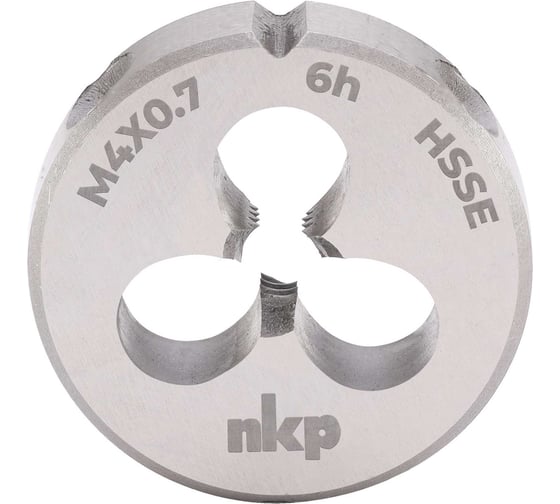 Плашка NKP М4 шаг 0.7мм DINEN22568 HSSE 6h 20х5мм 286040N