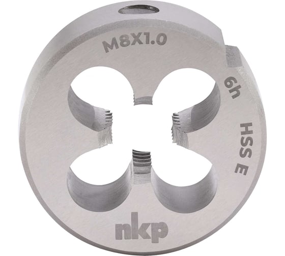 Плашка NKP М8 шаг 1.0мм DINEN22568 HSSE 6h 25х9мм 286081N