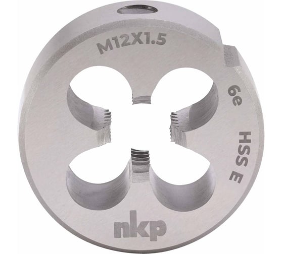 Плашка NKP М12 шаг 1.5мм DINEN22568 HSSE 6e 38х10мм 289121N