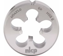 Плашка NKP М14 шаг 1.0мм DINEN22568 HSSE 6e 38х10мм 289143N