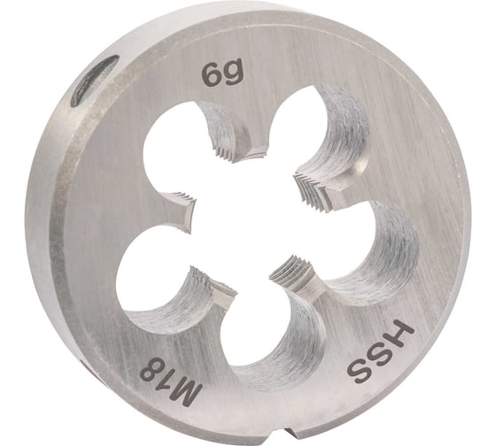Плашка H-Tools М18 шаг 2.5мм DINEN22568 HSS-G 6g 45х18мм 237180TXHT
