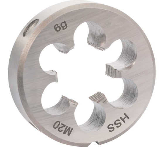 Плашка H-Tools М20 шаг 2.5мм DINEN22568 HSS-G 6g 45х18мм 237200TXHT