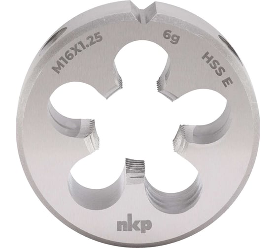 Плашка NKP М16 шаг 1.25мм DINEN22568 HSSE 6g 45х14мм 290162N