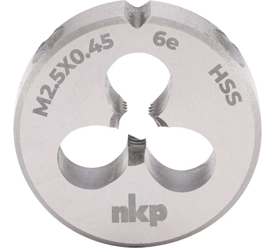 Плашка NKP М2.5 шаг 0.45мм DINEN22568 HSS 6e 16х5мм 239025N