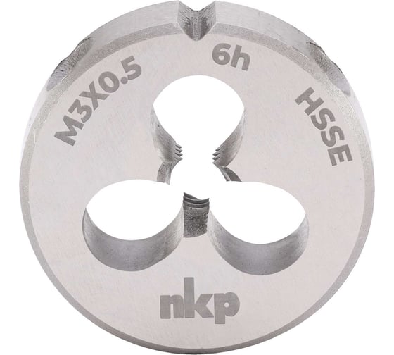 Плашка NKP М3 шаг 0.5мм DINEN22568 HSSE 6h 20х5мм 286030N
