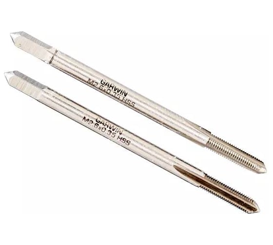 Метчики ручные GARWIN Mf2,6x0.35, DIN 2181, HSS, 6H, комплект из 2 штук GM-TF026035