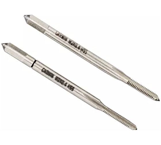 Метчики ручные GARWIN M2x0.4, DIN 352, HSS, 6H, комплект из 2 штук GM-TC02040