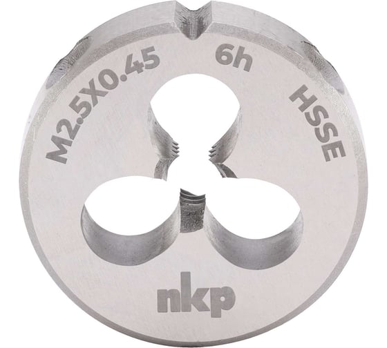 Плашка NKP М2.5 шаг 0.45мм DINEN22568 HSSE 6h 16х5мм 286025N
