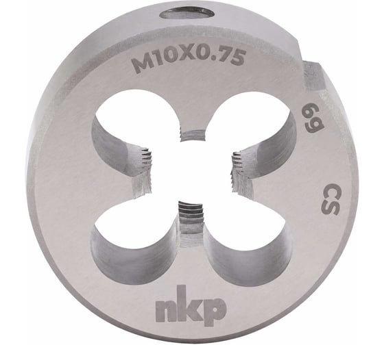 Плашка NKP М10 шаг 0.75мм DINEN22568 115CrV3 6g 30х11мм 210103N