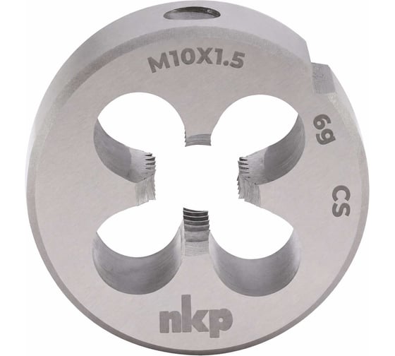 Плашка NKP М10 шаг 1.5мм DINEN22568 115CrV3 6g 30х11мм 210100N