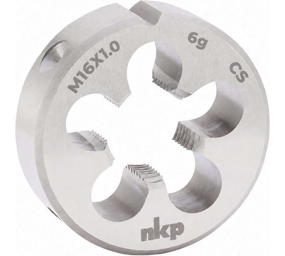 Плашка NKP М16 шаг 1.0мм DINEN22568 115CrV3 6g 45х14мм 210162N