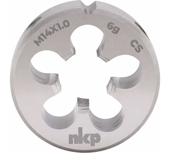 Плашка NKP М14 шаг 1.0мм DINEN22568 115CrV3 6g 38х10мм 210143N