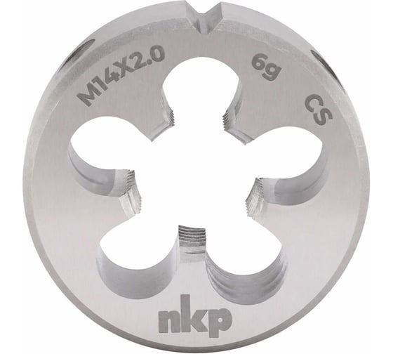 Плашка NKP М14 шаг 2.0мм DINEN22568 115CrV3 6g 38х14мм 210140N