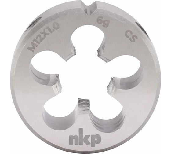 Плашка NKP М12 шаг 1.0мм DINEN22568 115CrV3 6g 38х10мм 210123N
