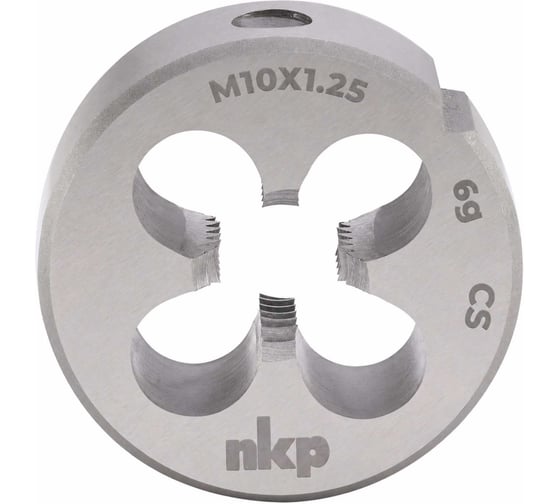 Плашка NKP М10 шаг 1.25мм DINEN22568 115CrV3 6g 30х11мм 210101N 1