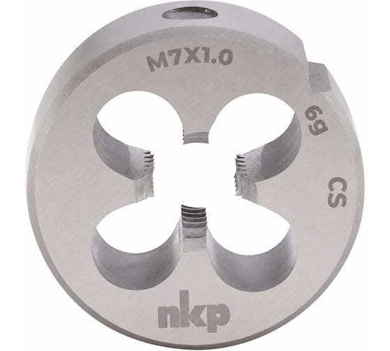 Плашка NKP М7 шаг 1.0мм DINEN22568 115CrV3 6g 25х9мм 210070N