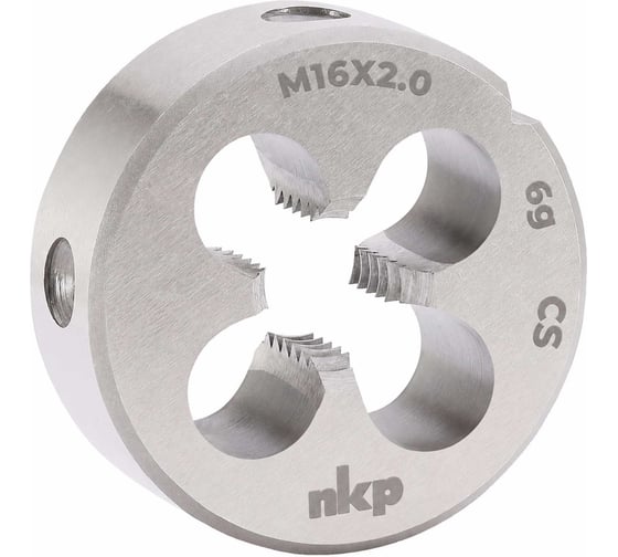Плашка NKP М16 шаг 2.0мм DINEN22568 115CrV3 6g 45х18мм 210160N