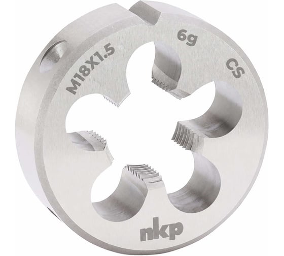 Плашка NKP М18 шаг 1.5мм DINEN22568 115CrV3 6g 45х14мм 210182N