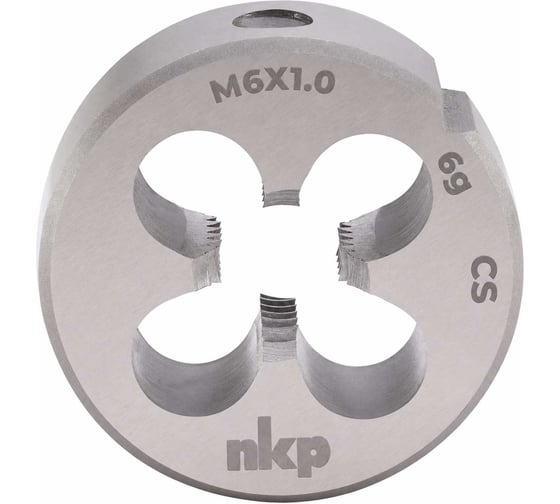 Плашка NKP М6 шаг 1.0мм DINEN22568 115CrV3 6g 20х7мм 210060N