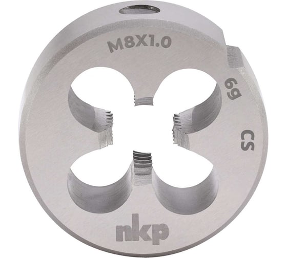 Плашка NKP М8 шаг 1.0мм DINEN22568 115CrV3 6g 25х9мм 210081N