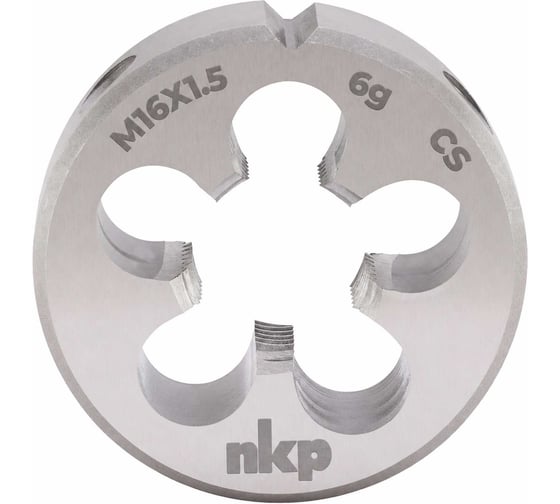 Плашка NKP М16 шаг 1.5мм DINEN22568 115CrV3 6g 45х14мм 210161N