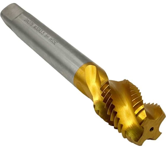 Машинно-ручной метчик для глухих отверстий TORNERI М30x3.5 HSSE 6H DIN376 TiN с винтовой канавкой 039067