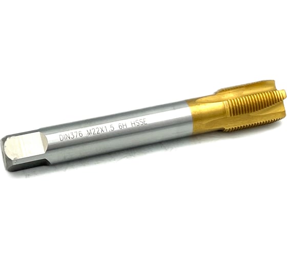 Машинно-ручной метчик для сквозных отверстий TORNERI М22x1.5 HSSE 6H DIN376 TiN 043920