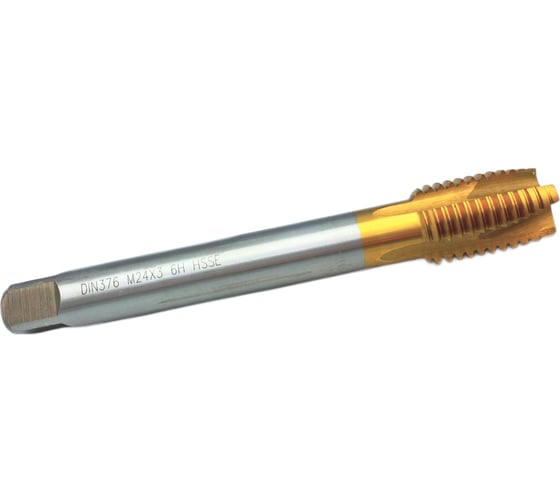 Машинно-ручной метчик для сквозных отверстий TORNERI М24x3 HSSE 6H DIN376 TiN 043921
