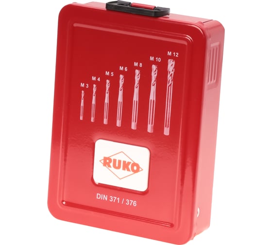 Набор машинных метчиков RUKO M3-М12 мм HSSE-Co5 TiALN 7пр  245069