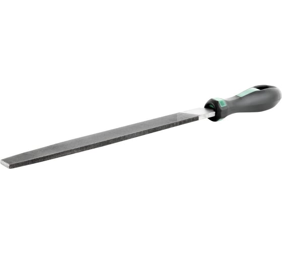 Напильник Abraforce плоский остроносый, 250 мм, с рукояткой, перекрестная насечка №2 АМ154584